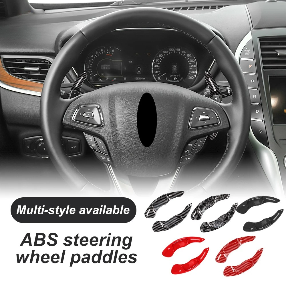 For Lincoln MKC 2013-2020 Ford Mondeo 2013-2020 Explorer 2016 Steering Wheel Paddle Shifters ABS Gear Shift Extensions Styling