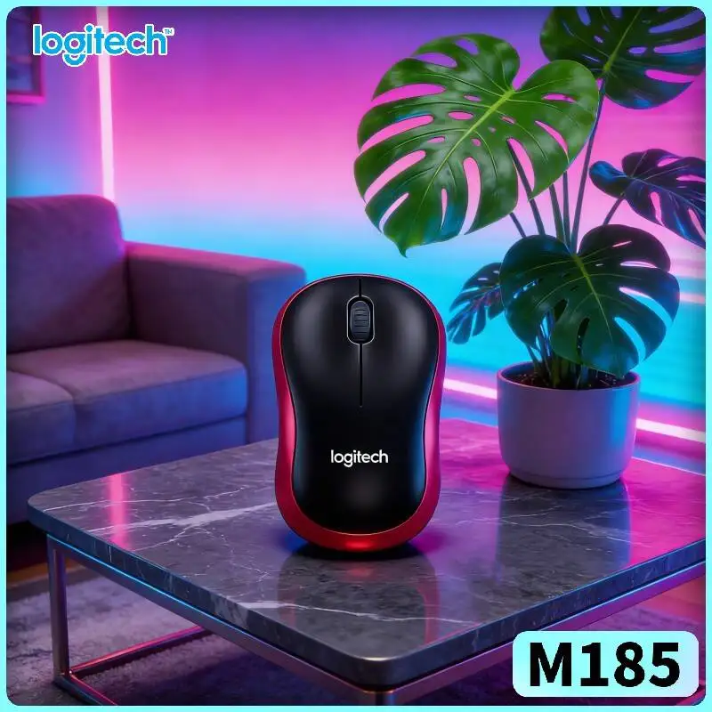 Logitech M185 Wireless Mouse consistent clicking feedback reliable button for desktop laptop home office daily computing tasks