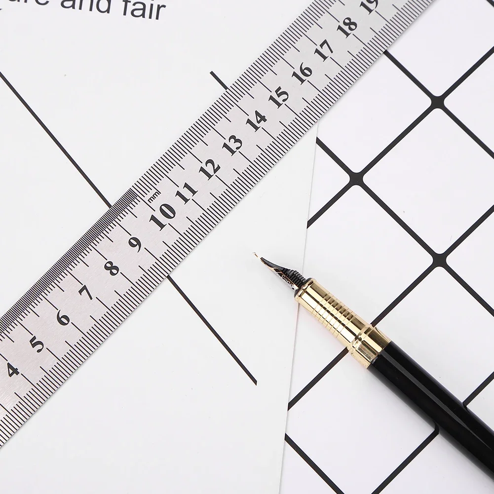 Stainless Steel Metal Straight Ruler 15cm/20cm/30cm/40cm/50cm Line Rulers For School Kid Precision Measuring Drawing Reglas Tool
