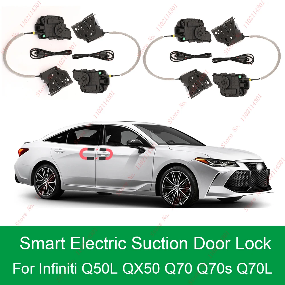 Smart Auto Electric Suction Door Lock for Infiniti Q50L QX50 Q70 Q70s Q70L Automatic Soft Close Door Super Silence Vehicle Door