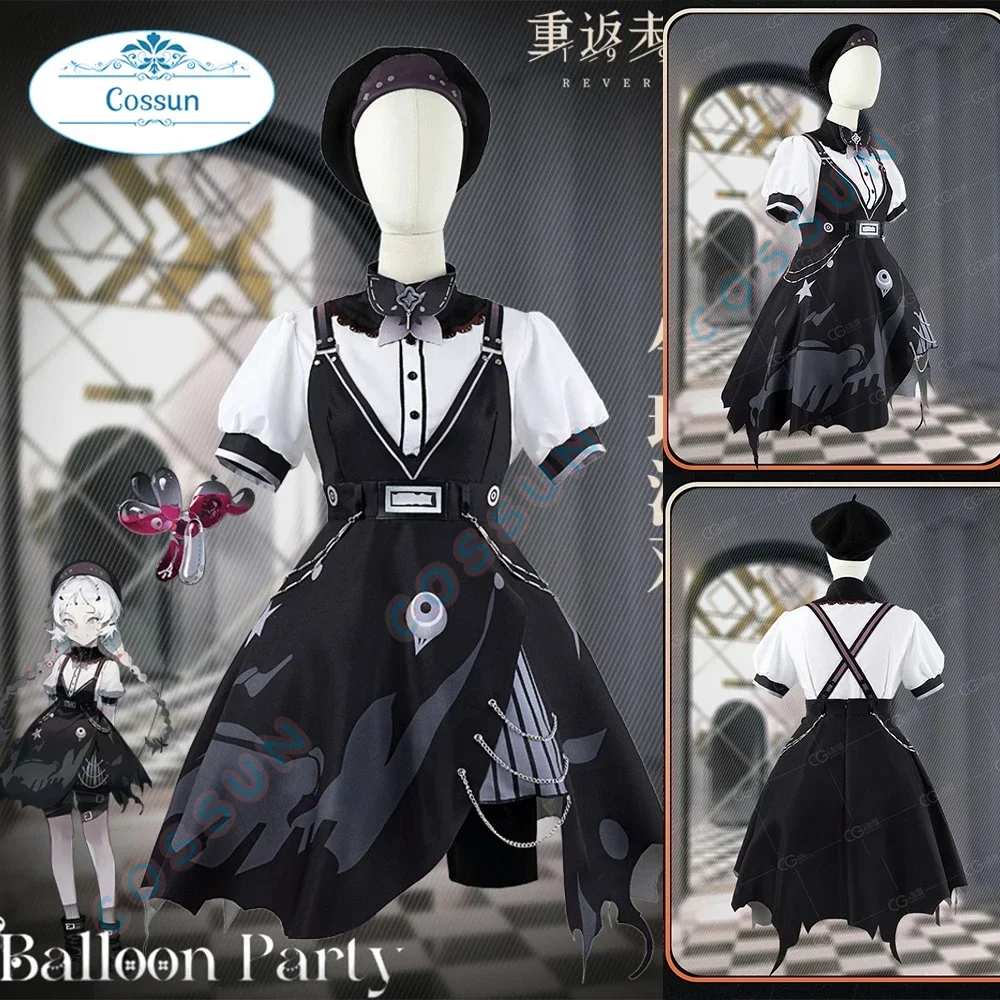 Game Reverse:1999 Balloon Party Cosplay Costume Halloween Outfits Women Dress Goethe Dark Lolita New Game Clothing