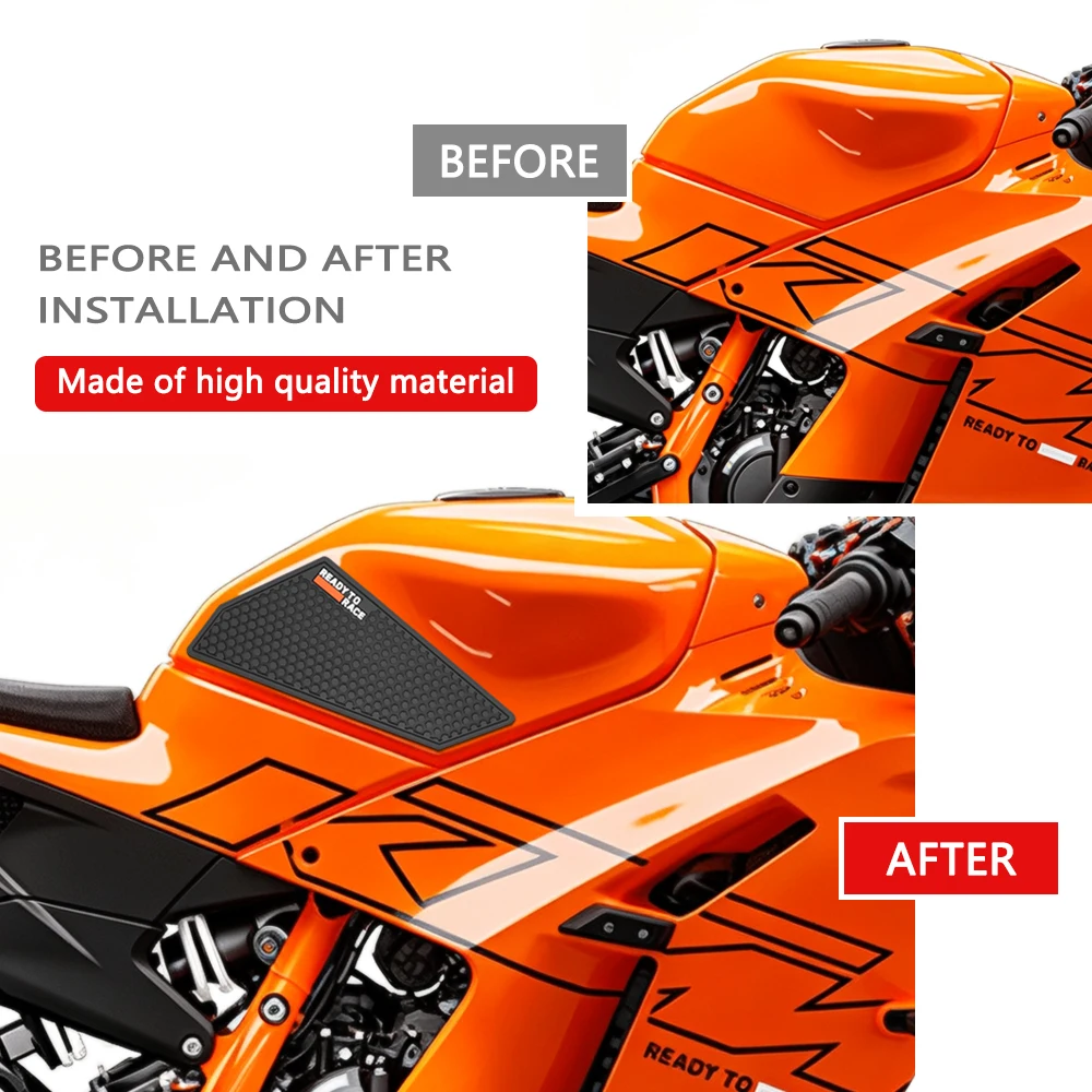side fuel tank stickers motorcycle fuel tank pads fuel tank traction pads anti-slip For KTM 990 RC R 990RCR 990 RCR Track 2026 view 5