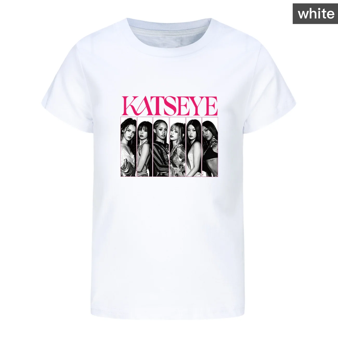 New Girl Group Katseye Beautiful Chaos T Shirt Kids Summer Short Sleeve Tops Youth Girls Casual Cotton T-shirt Children Clothing