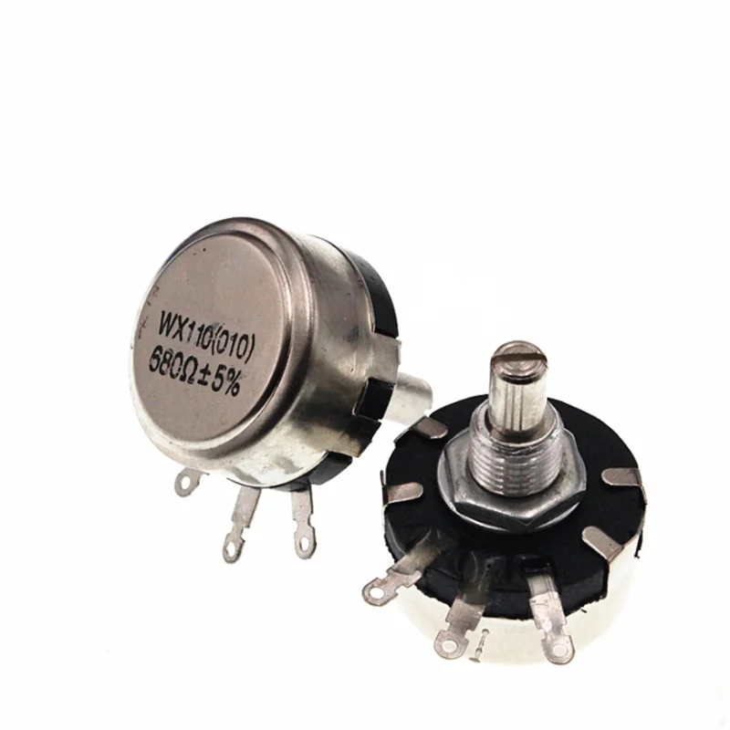 1PCS/Lot WX110 (010) 47R - 22K 100 220 330 470 560 680 Ohm 1K 1.5K 2.2K 3.3K 4.7K 6.8K 10K Single Turn Wire Wound Potentiometer