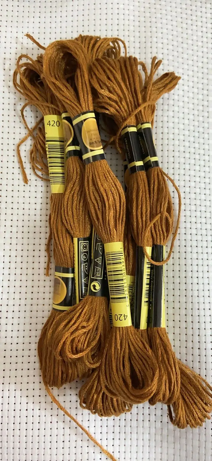 10PCS/LOL Set Cross Stitch Thread Embroidery Floss For Beginners DIY  No Repeat Rainbow DMC CODE 420