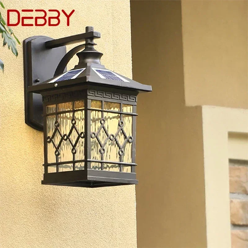 

DEBBY Contemporary Solar Outdoor Wall Lamps Simplicity Waterproof Creative Balcony Hallway Courtyard Villa Gate Hotel