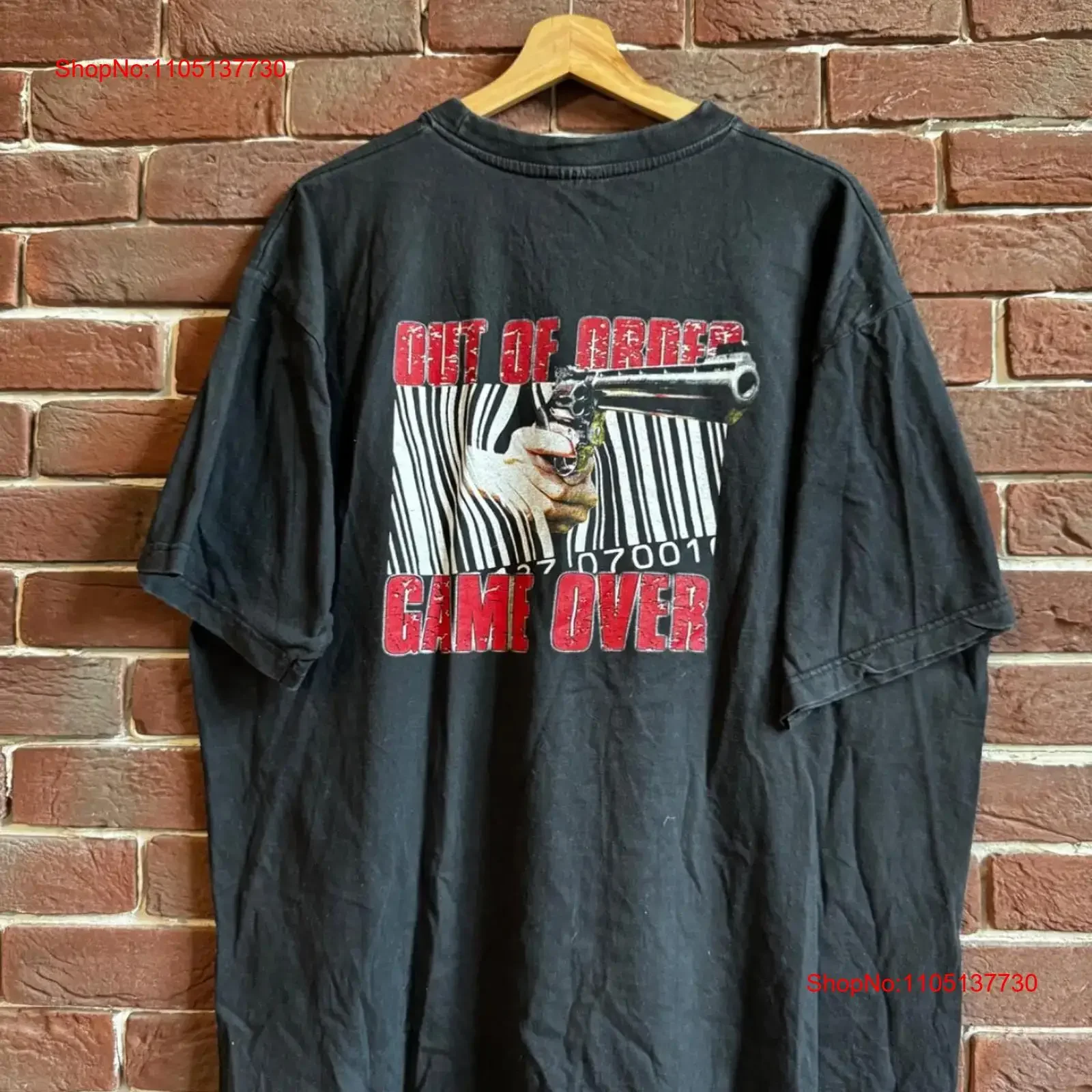 Rare Vintage P W A Preserve White Aryans Out Order Band T Shirt xxl black vintage Washed Versatile Stretched streetwear Unisex