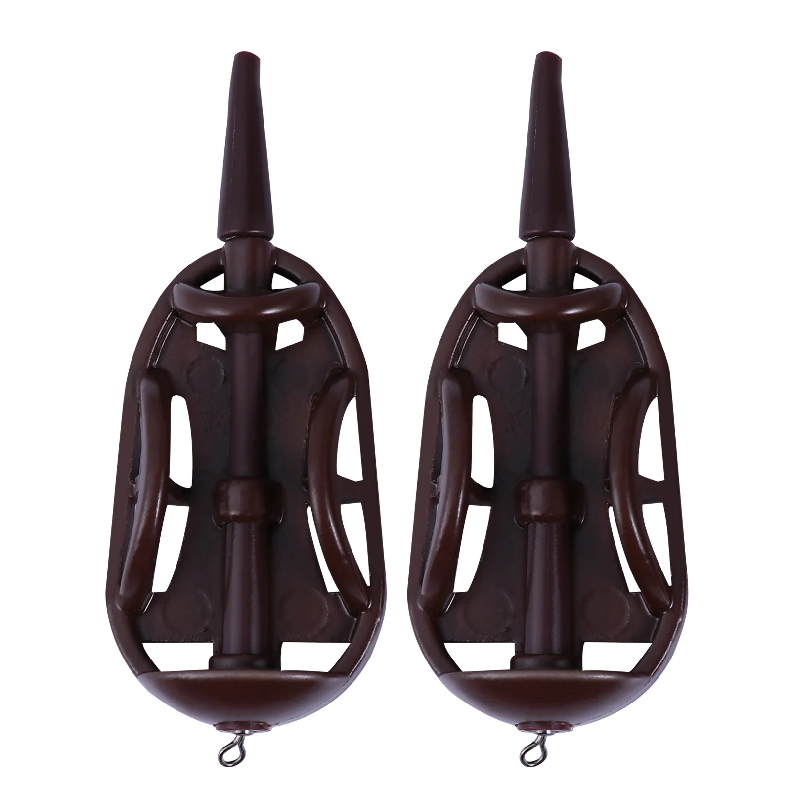 

2Pcs Fishing Bait Accessories Zinc Alloy Cage Trap Small Size Ideal for Sausage Eel Crab Lobster Shrimp Practical Fishing Tool