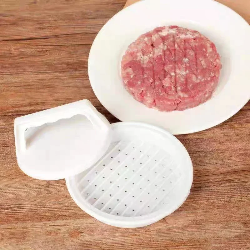 3 In 1 Beef Veggie Hamburger Meat Press Maker Patty Round Shape Non-Stick Stuffed Hamburger Mold Make Patty Blotting Oil Paper