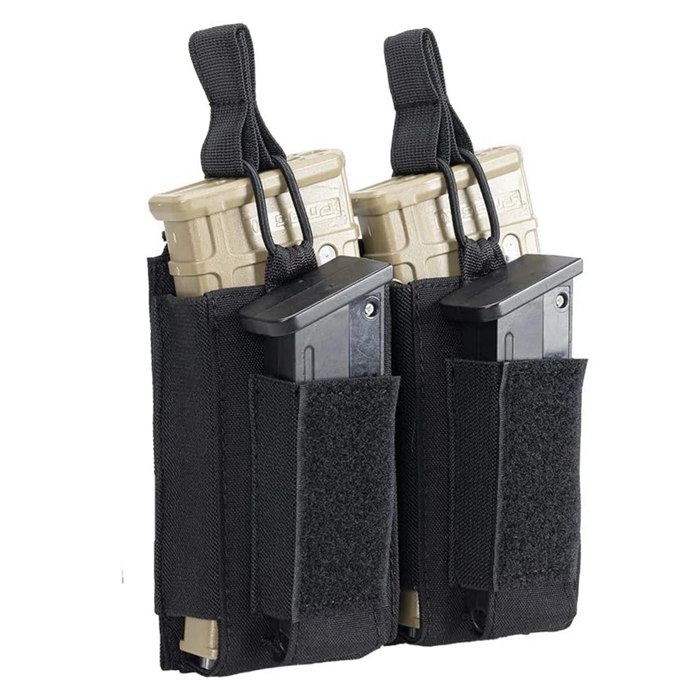 Bolsa MOLLE para revistas táctica con tapa abierta – M4 M16 AK - imagen 2