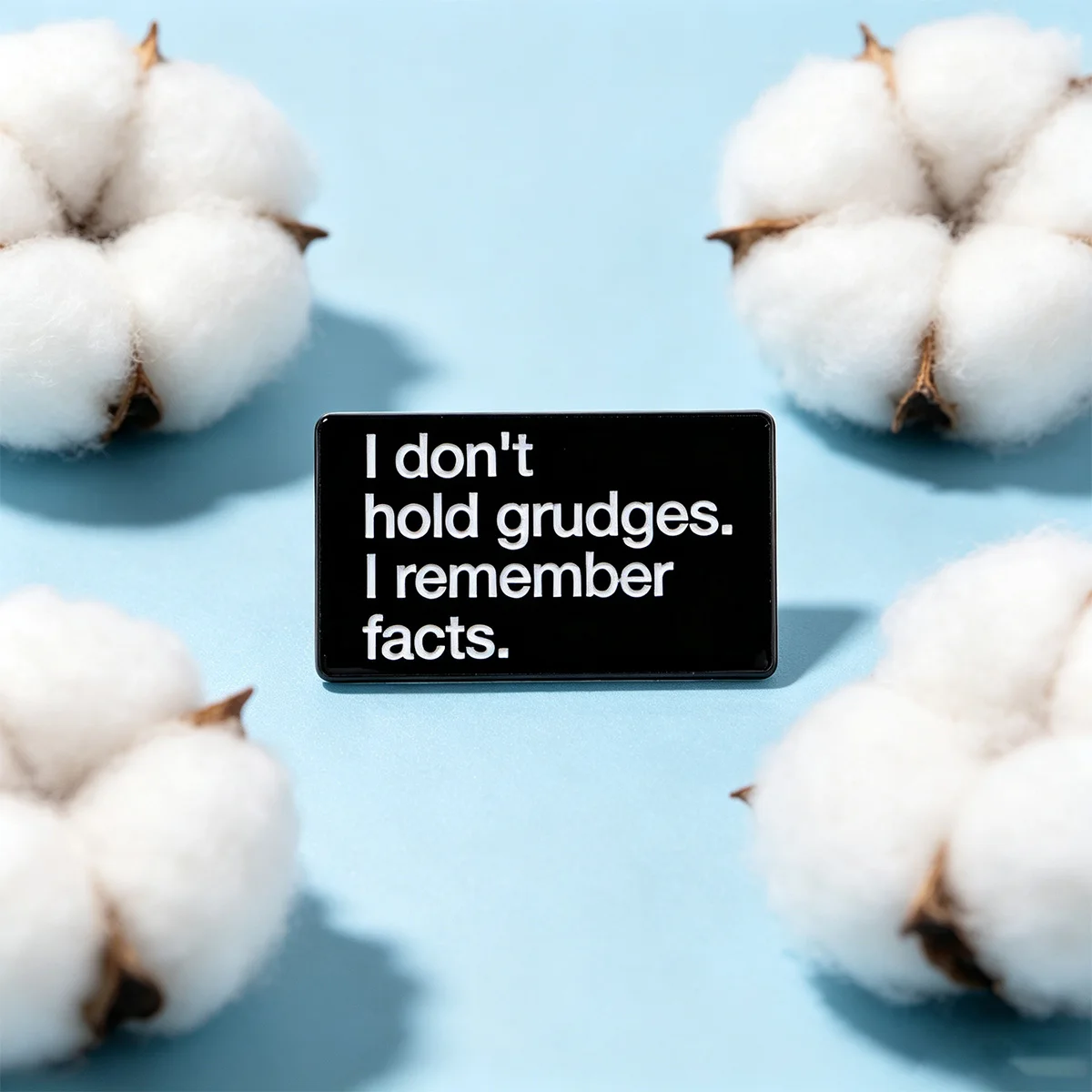 9pcs I don't hold grudges. I remember facts. Enamel Pin Set Quotes Brooch For Coat Collar Lapel Pins Metal Badges Jewelry Gift