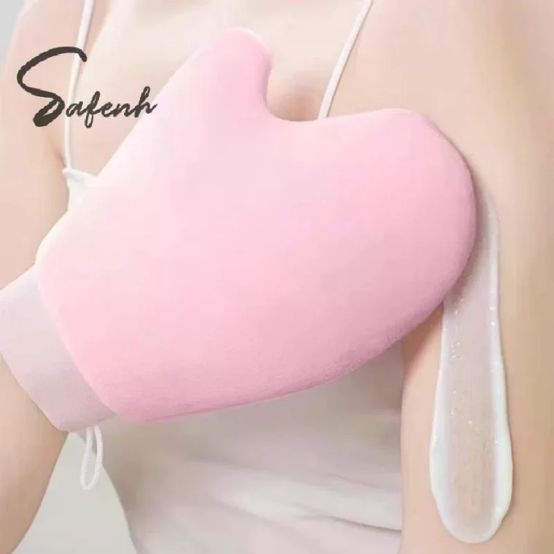 1Pcs QuickDry Flocking Glove Makeup Applicator Body Lotion Glove Self-Tanning Mitt Double-Sided Prevents Sticky Hands Applicator