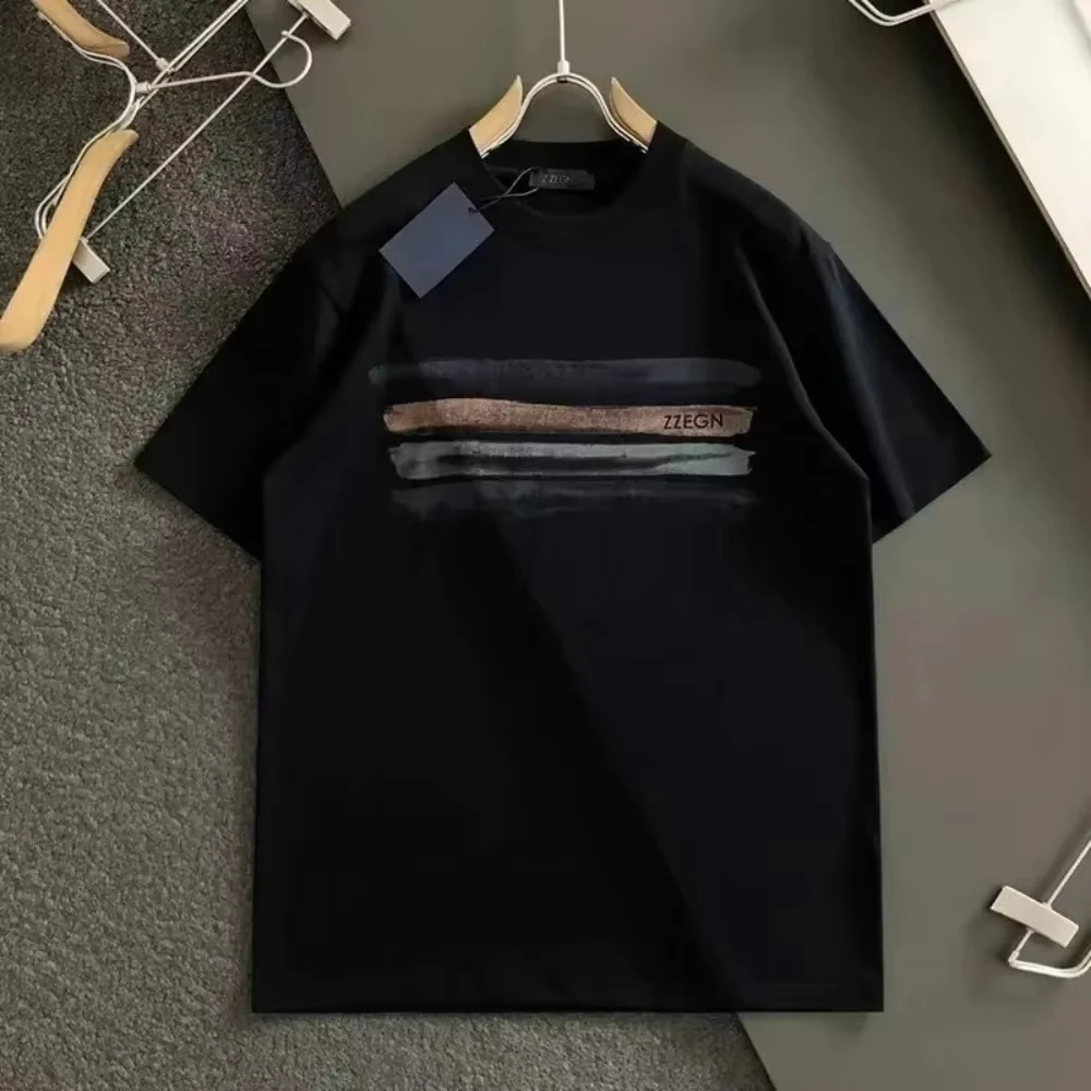 

2025 Luxury Cotton T-shirt Summer Men's and Women's Same New Fashion Printing Loose and Comfortable Leisure Sports