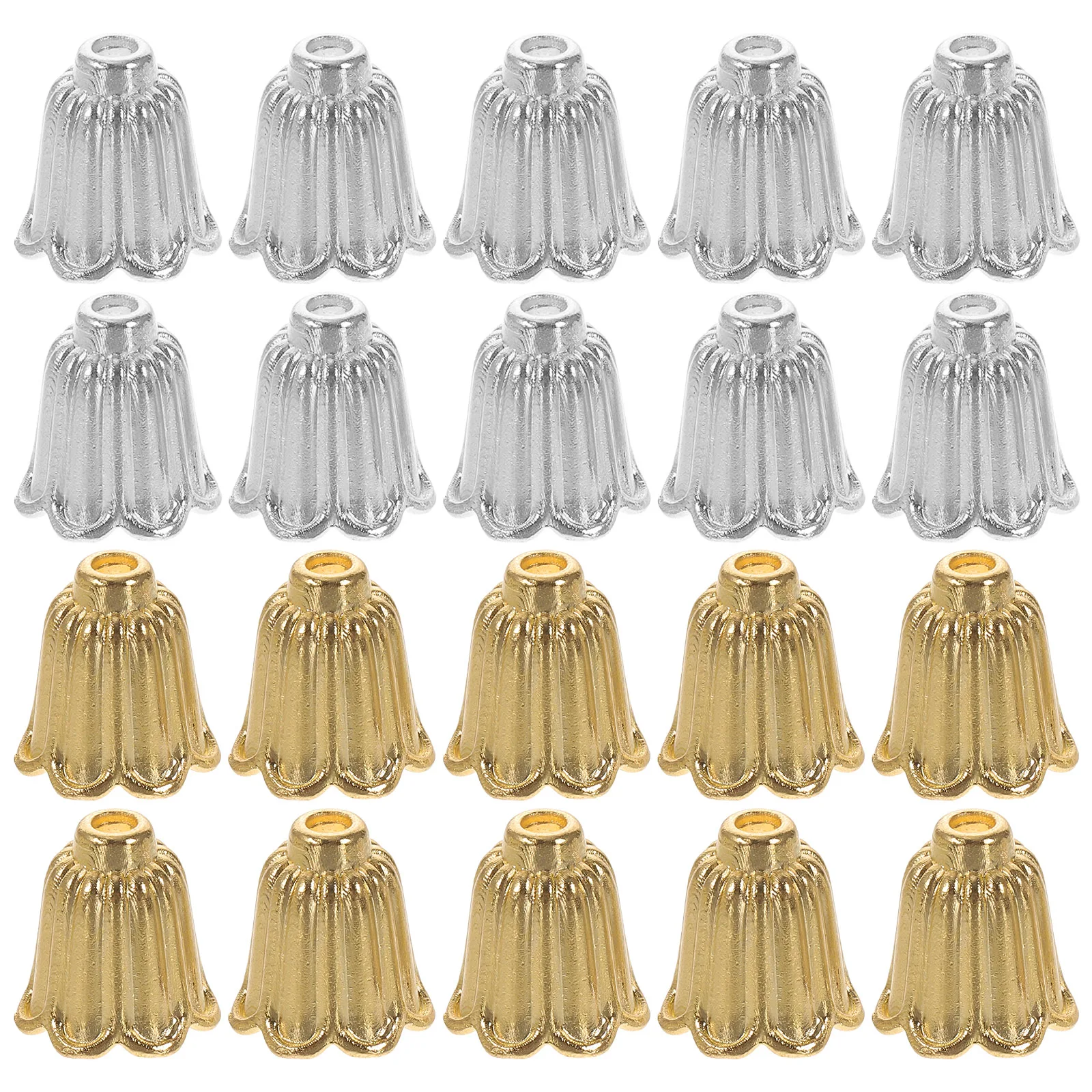 

100 Pcs Beads Caps Ends Spacer Pendant Jewelry Accessories Crafts Supplies Iron Bead End Caps Diy Necklace Bracelets