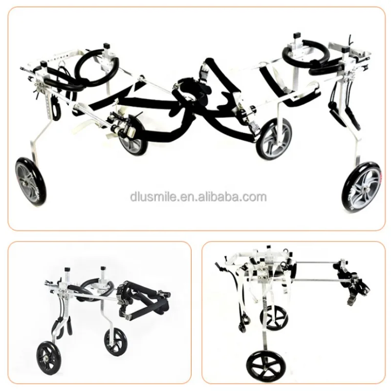 Lightweight Aluminum Alloy Dog Wheelchair Adjustable for Disabled Hind Legs Walking for Back Legs