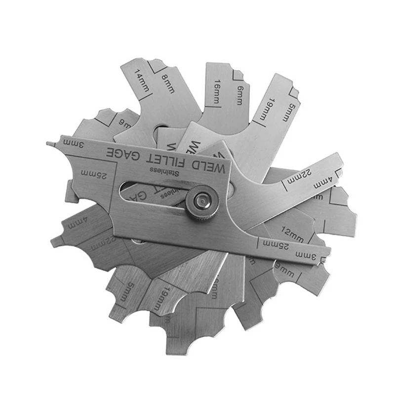 MG-11 Stainless Steel Welding Gauge Fillet Weld Set Gage Test Ulnar Welder Inspection Gauge Soldering Ruler