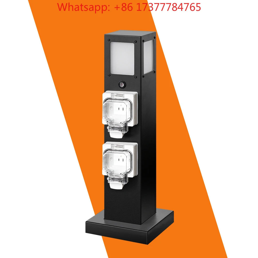 American Standard Outdoor Power Extension Socket, IP66 Waterproof Multi Functional Stainless Steel Camping Socket