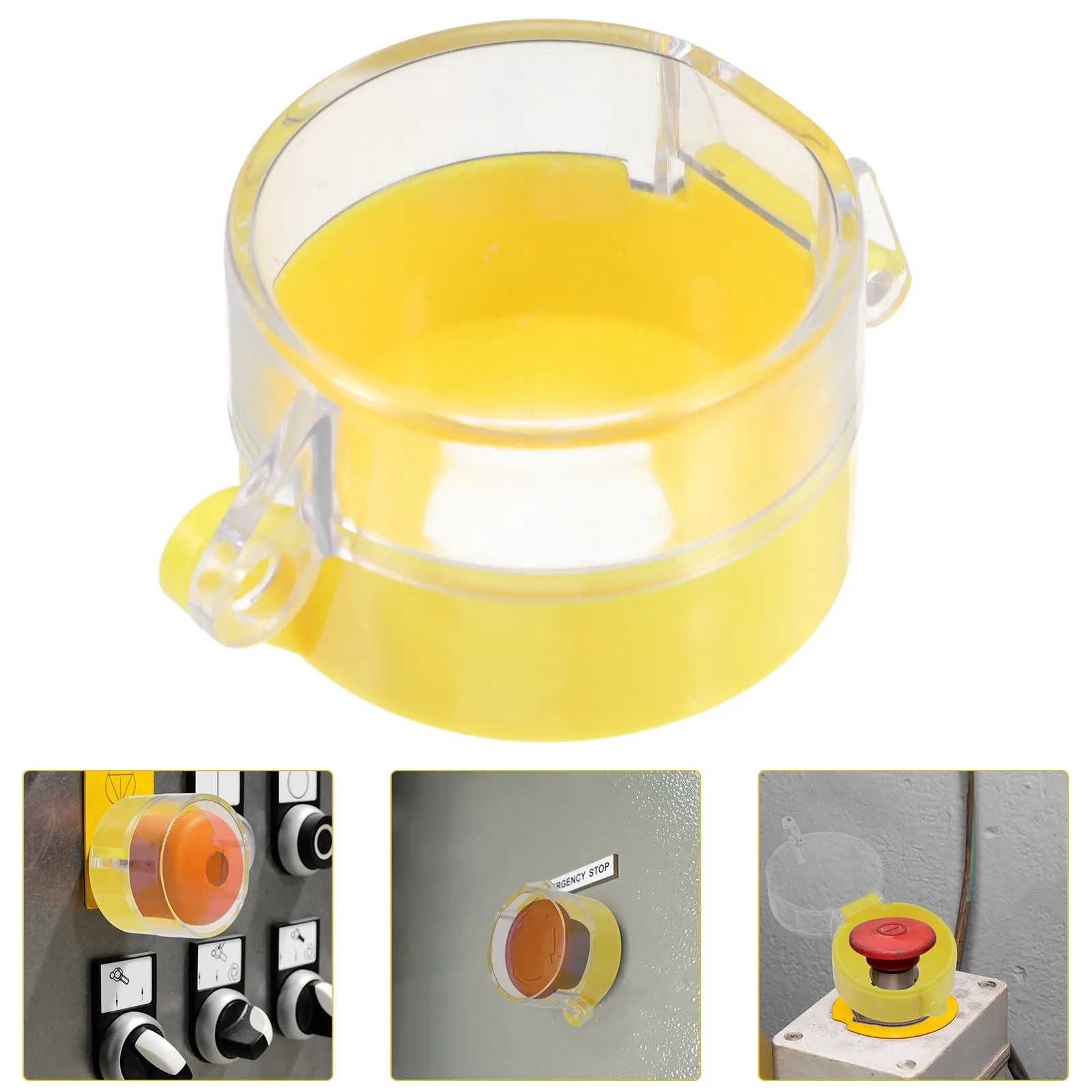 Emergency Stop Button Guard Protective Cover for Industrial Machinery Safety Switches High Impact Resistant Easy Install Clear