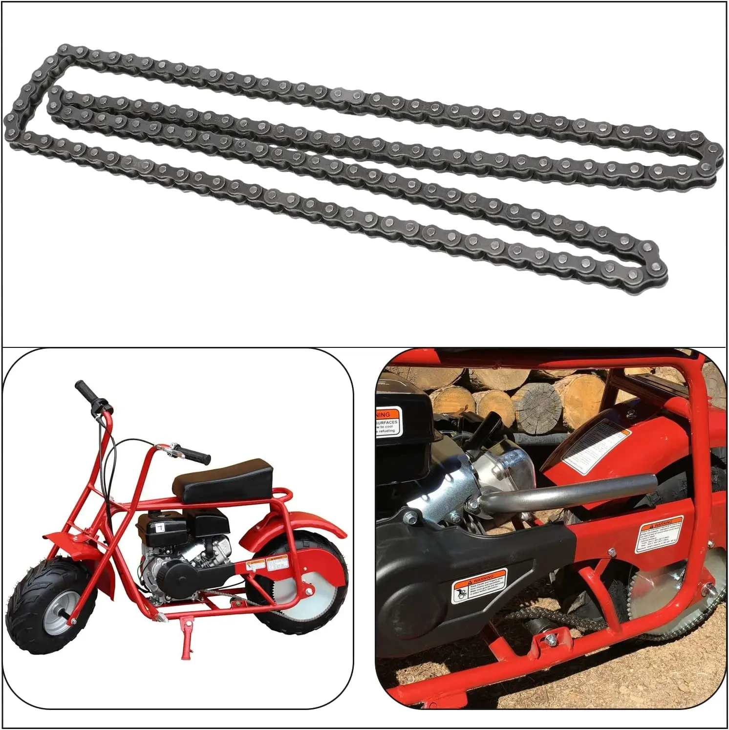 sthus #35 Drive Chain 140 Links For 79cc 79.5cc 97cc 100cc 212cc Predator Coleman CT100U CC100X Dirt DB30 Motovox Go Kart Cart