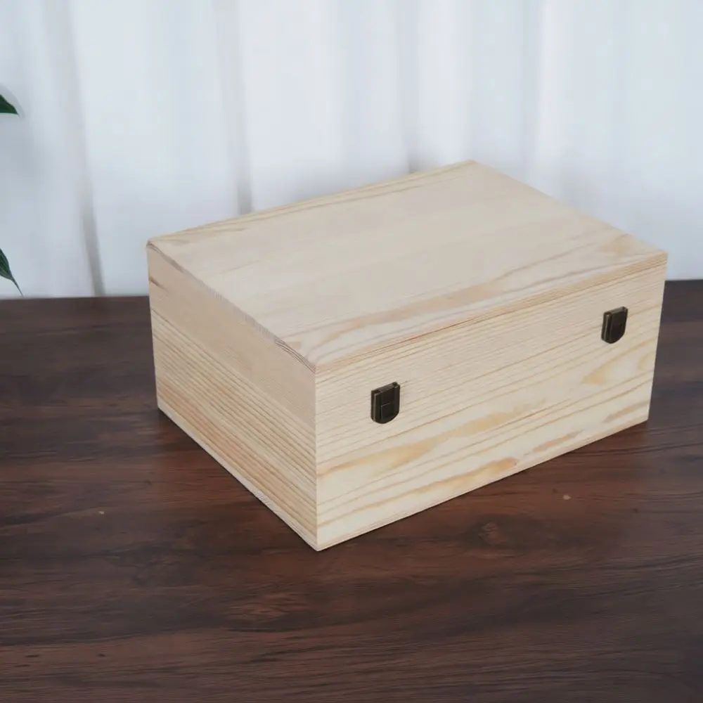 Wooden Flip Top Organizer Box Desktop Storage Container For Tea Jewelry Stationery Gift Packaging Home Office Accessory