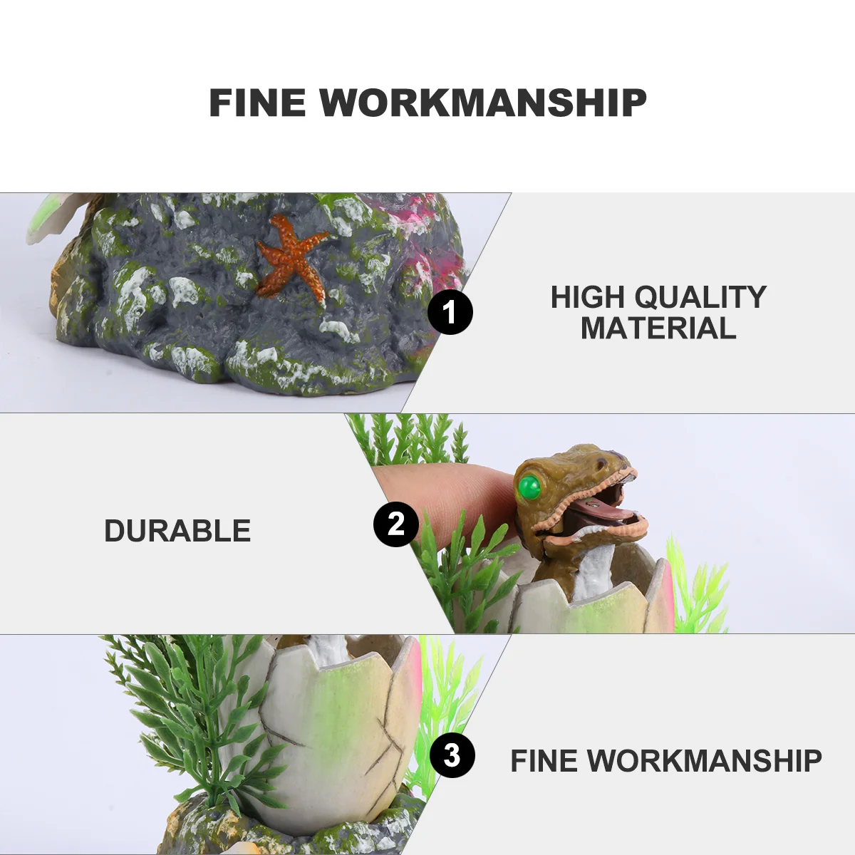 

Fish Tank Ornament Resin Air Bubble Dinosaur Aquarium Decoration Fish Shelter Aquarium Landscape Ornament Hiding Cave Craft