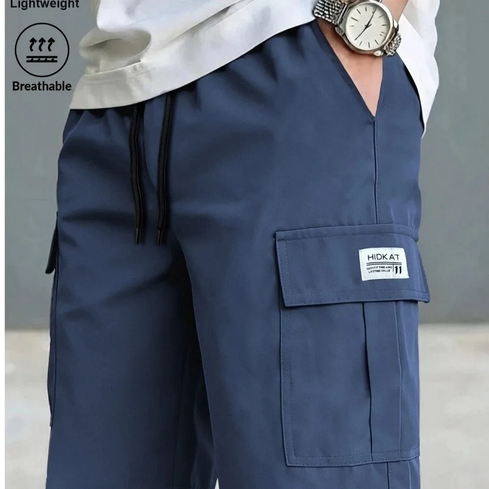 

Men's Clothing Multi-Pocket Cargo Shorts Plus Size Breathable Casual Shorts Loose Fit Quick-Dry Summer Pants Sports