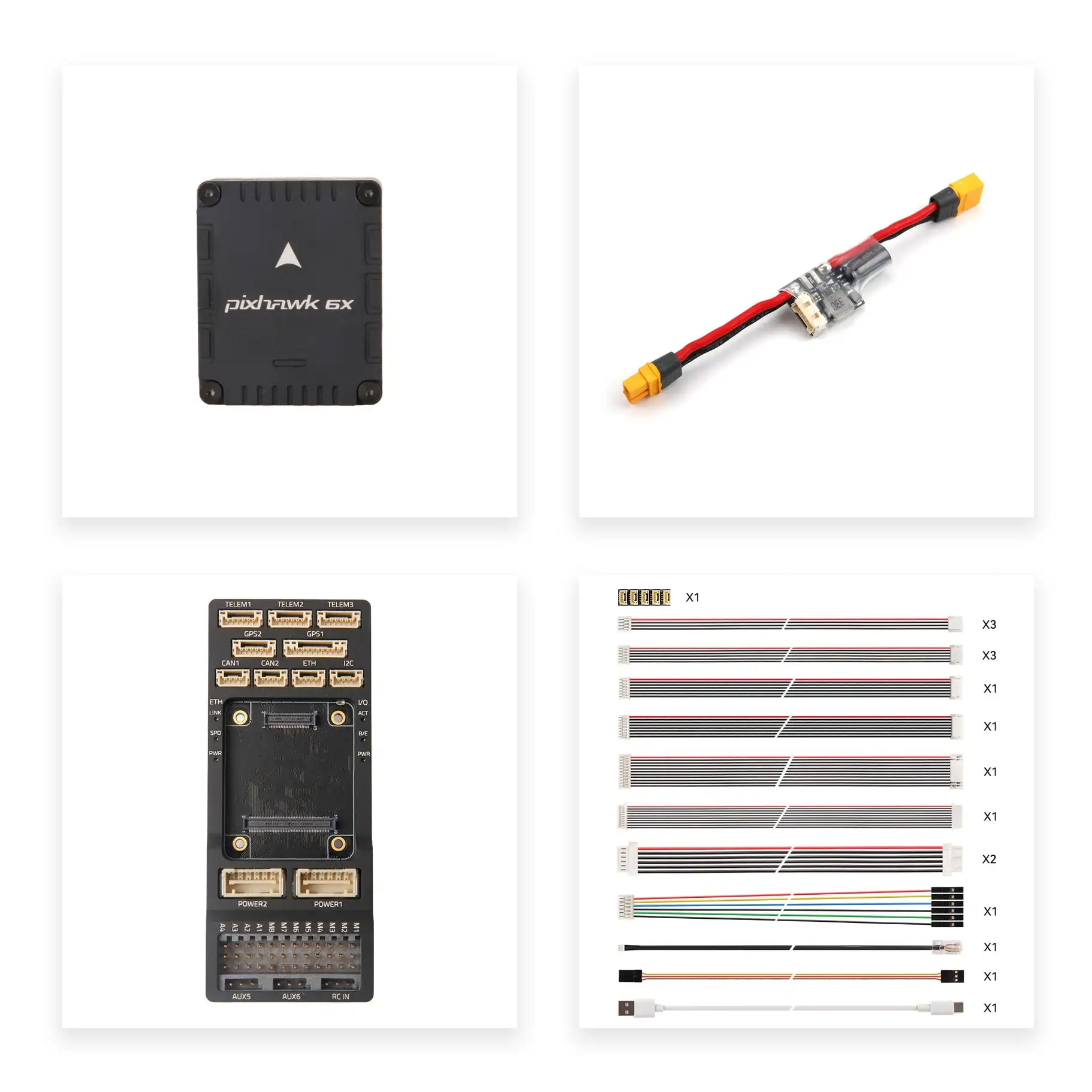 Holybro Pixhawk 6X Flight Controller (ICM-45686), Multiple Baseboard & PM02D Options