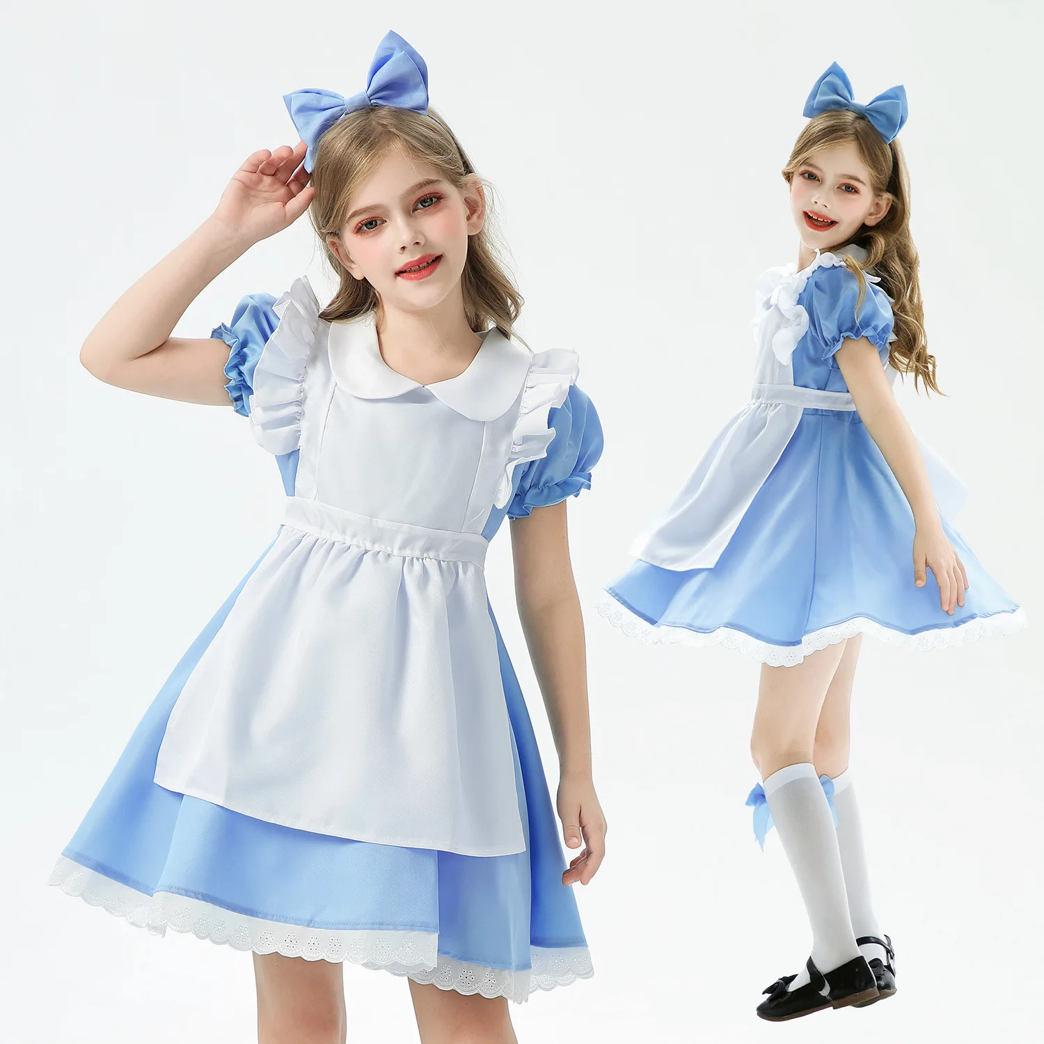 Purim Wonderland Alice Princess Costume Children's Show Dress Halloween Girl Dress Pastoral Prairie Farm Wind Lolita Dress