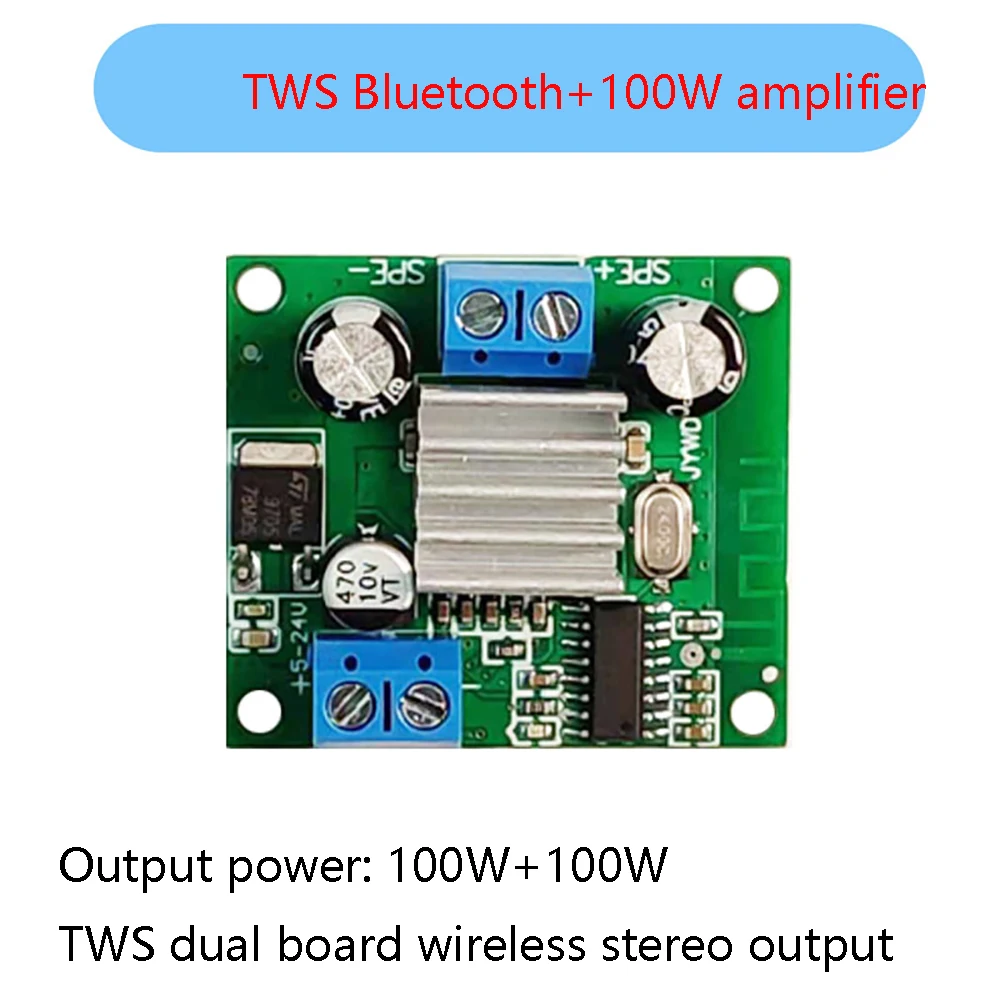 Le module de haut-parleur amplificateur TWS, reçoit Bluetooth TPA3116, carte d'amplificateur haute puissance pour sans fil, couplage évité, 100W