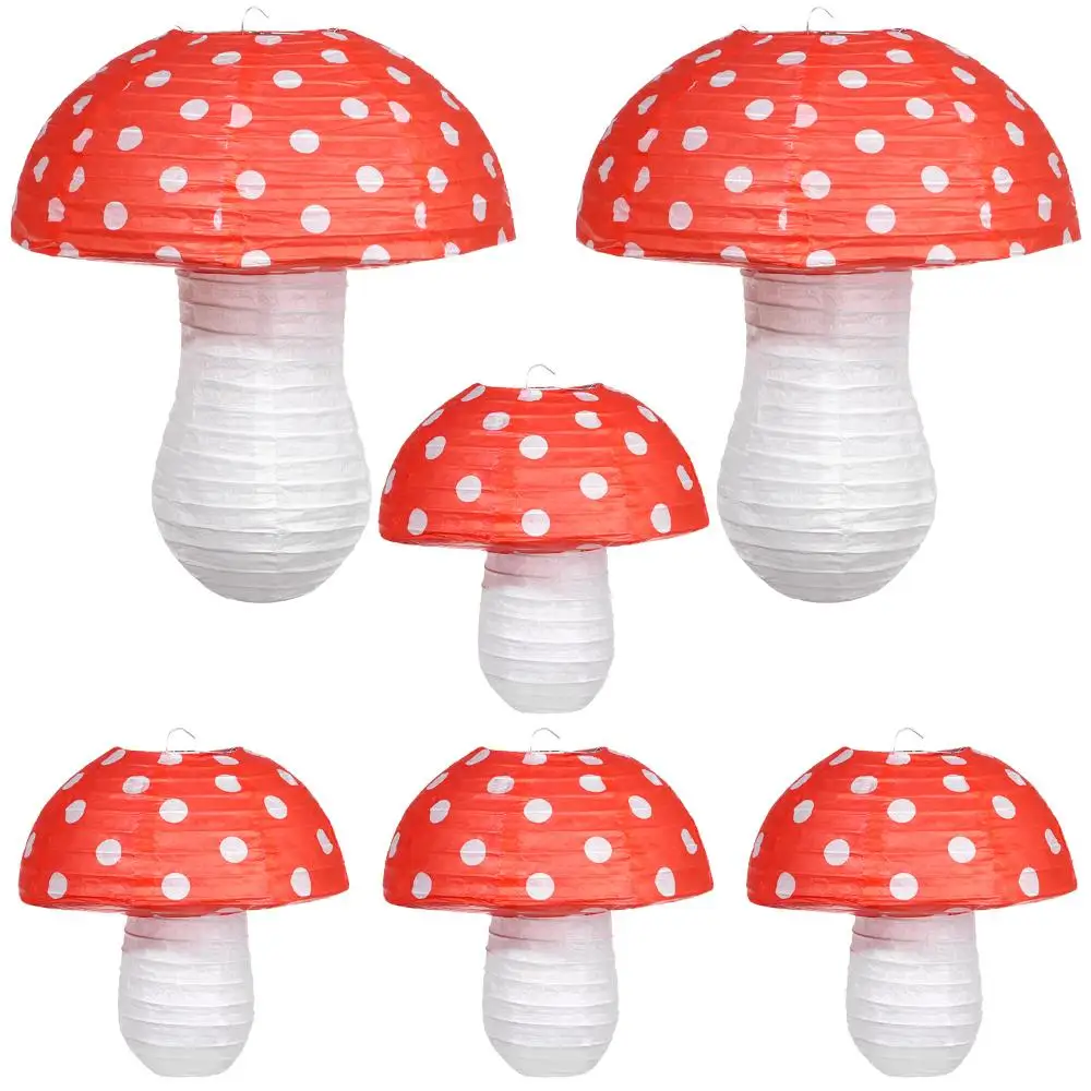 8 Inch 12 Inch Wonderland Theme Mushroom Tent Mushroom Decor Lanterns Room Decor Forest Jungle