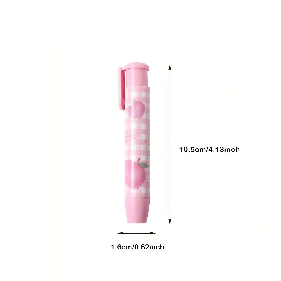 5 قطع ممحاة قابلة للسحب بنمط الخوخ اللطيف، ممحاة مطاطية بالدفع والسحب، مستلزمات مدرسية مكتبية للكتابة للطلاب #2