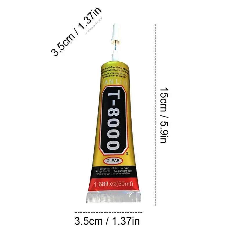 15ML 50ML 110ML Bulaien T8000 Clear Contact Phone Repair Adhesive Electronic Components Glue With Precision Applicator Tip