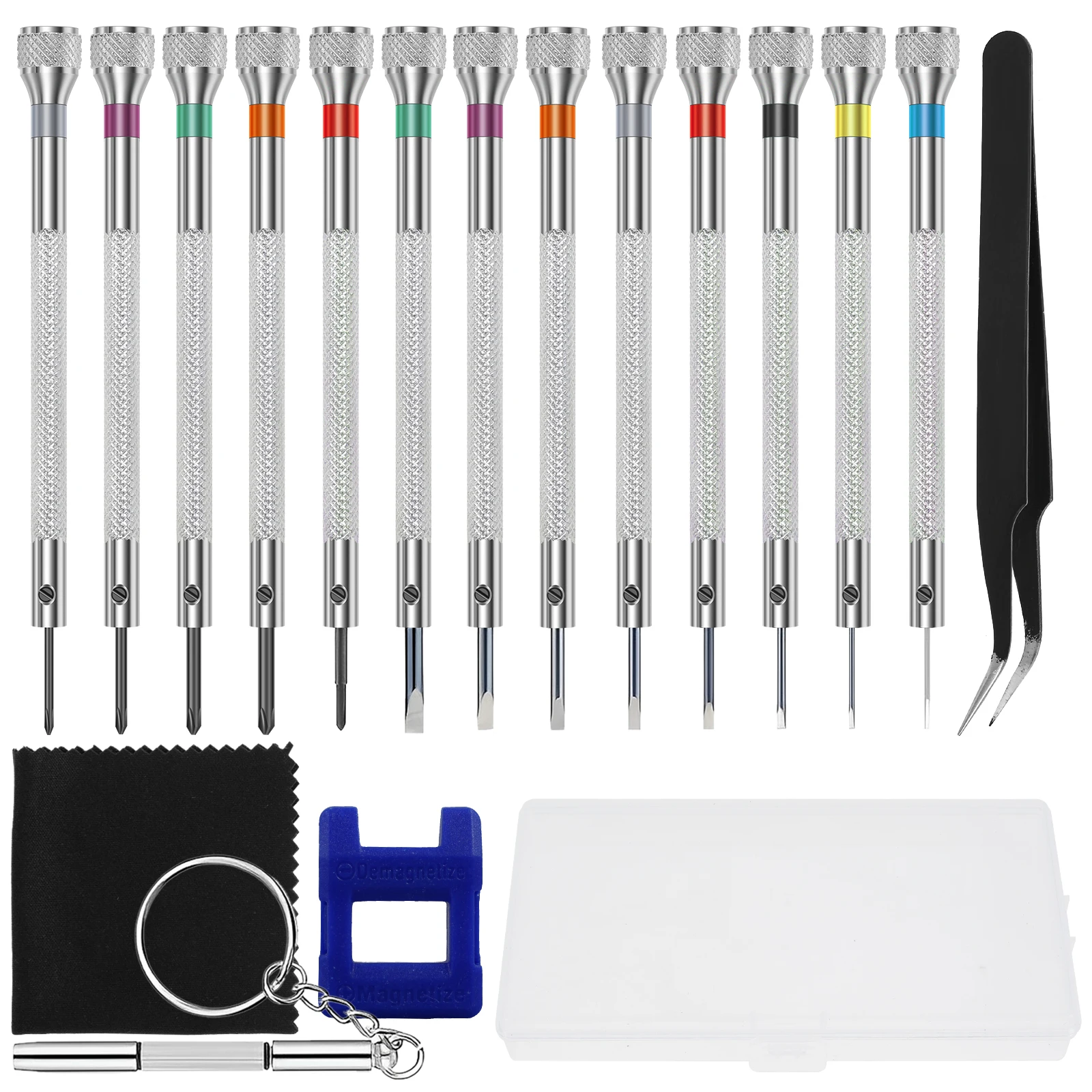 29/17-teiliges Präzisions-Schraubendreher-Set, Mikro-Uhren-Reparatur-Schraubendreher-Set, 0,6–2 mm, präzise für die Reparatur von Uhren, Brillen, Schmuckarbeiten