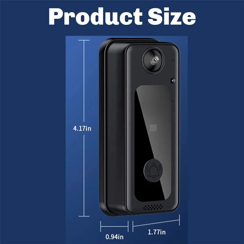 A47Z Smart Doorbell Tuya WIFI Camera Security Alarm  HD Night Vision Video Intercom Waterproof Wireless Doorbell Monitor