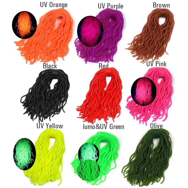 Vwtins 60 strands/PC Soft Worm Body Squirmy Wormy Fly Tying Material San Juan Worm Earthworm Lure Baits Body for Trout flies