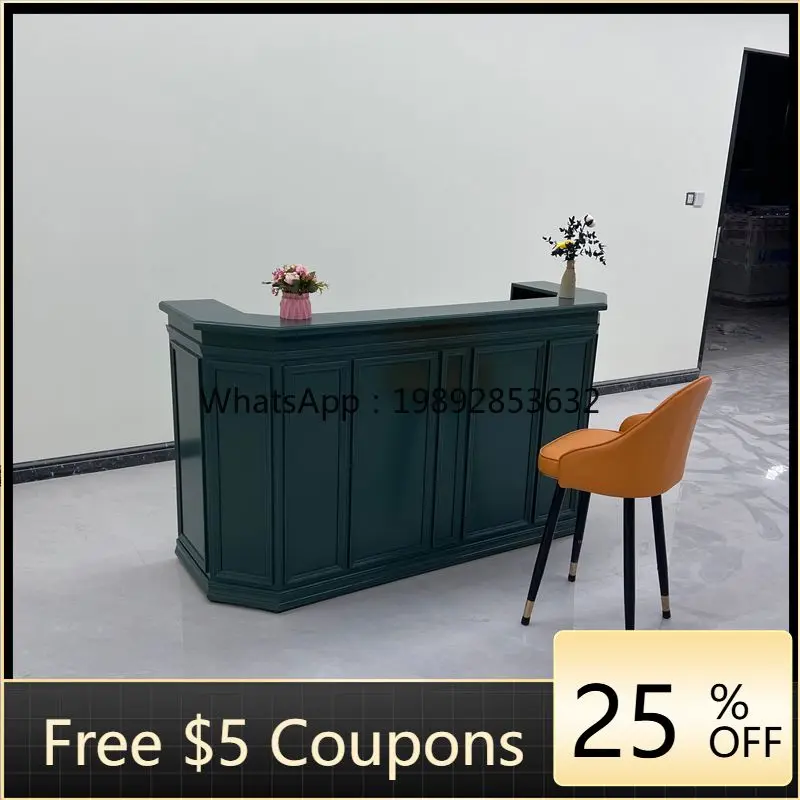 HYS clothing store solid wood checkout page simple women's clothing barber shop paint bar table reception desk