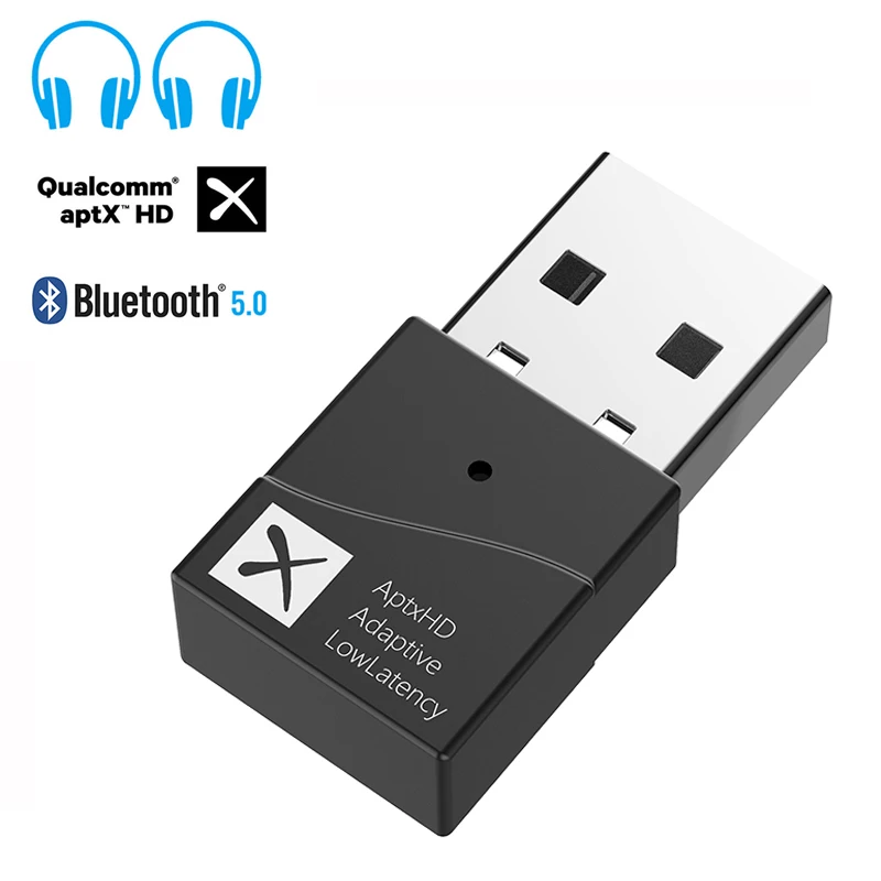 Bluetooth 5.2 Transmitter 5.0 APTX HD LL Low Latency Adaptive USB Wireless Audio Adapter Handsfree Call For PS4 Notebook PC TV