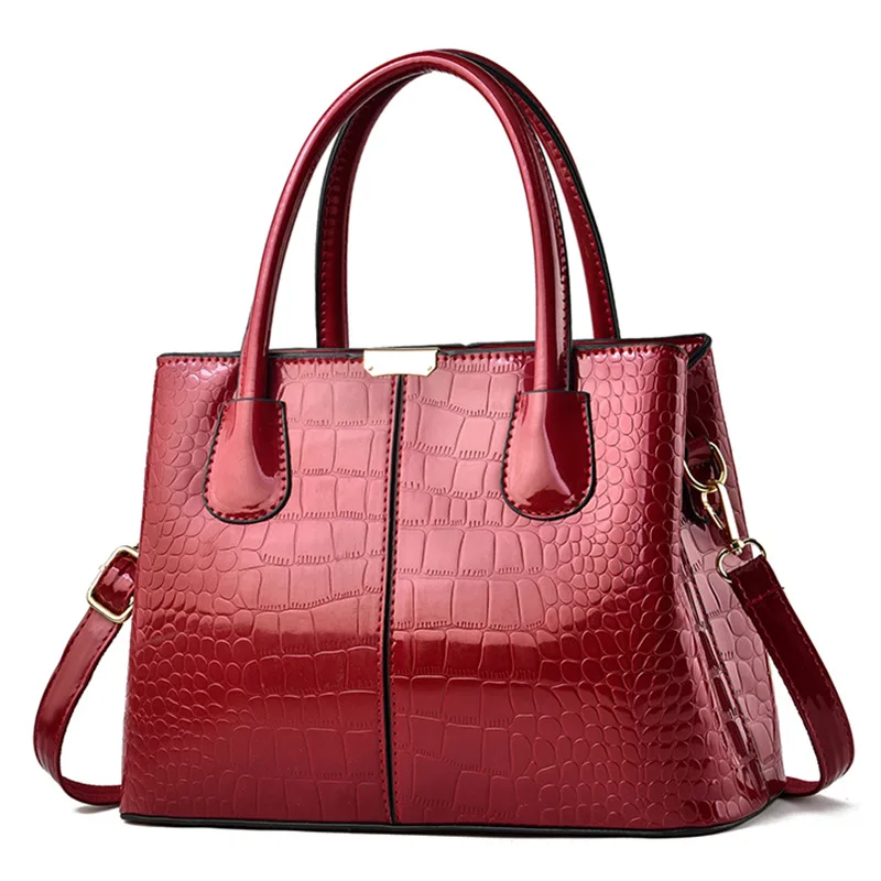 Vintage Top-Handle Shoulder Bags For Women Patent Pu Leather Mother Crossbody bags Large Capacity Handbags Totes bolsas de mujer