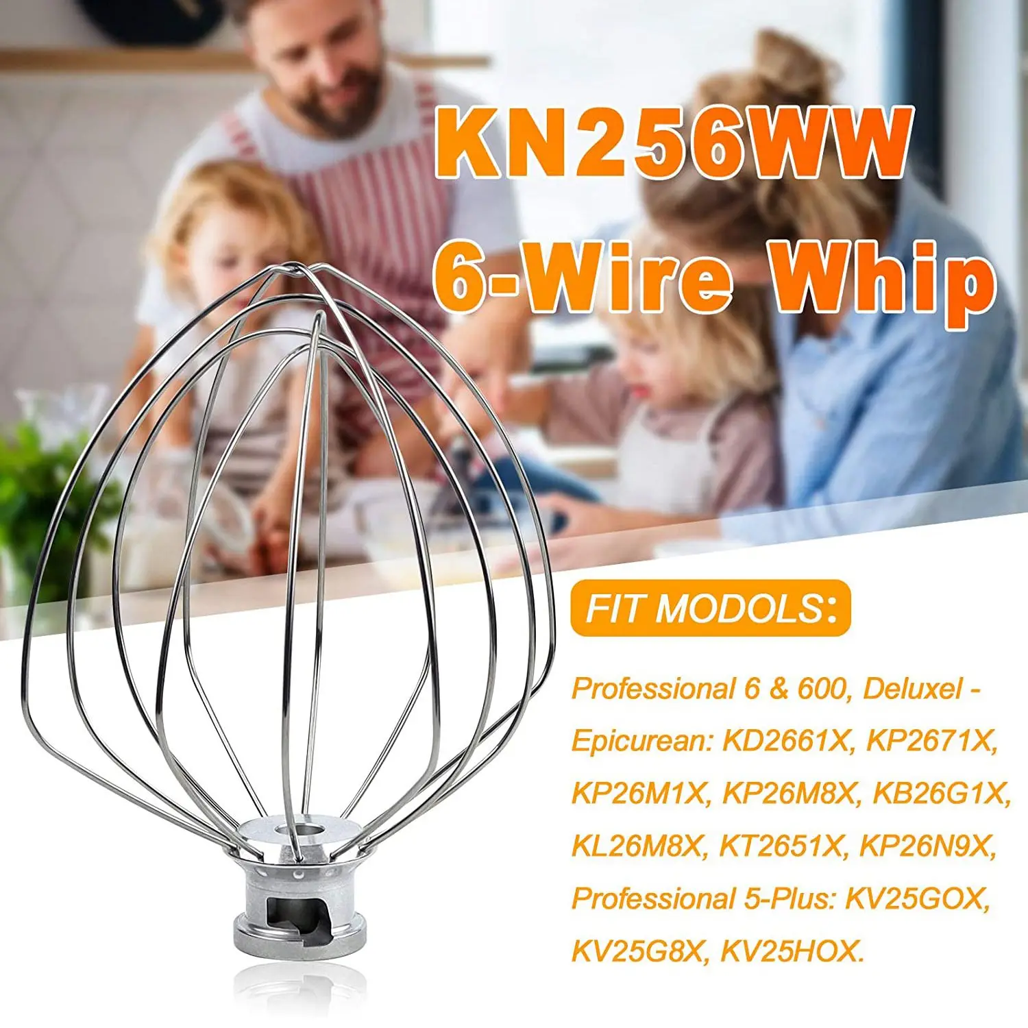 KN256WW 6-Wire سوط مرفق ل كيتشنايد 5-6 Quart السلطانية رفع موقف خلاط ملحقات استبدال ، البيض كريم النمام