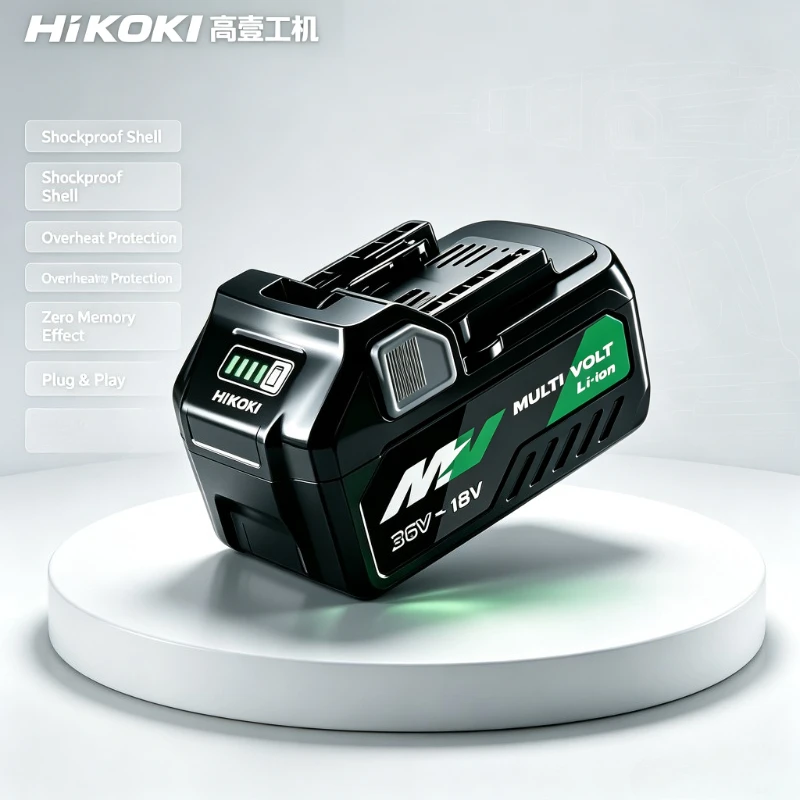 100% Original 5.0Ah BSL36A18 Multi Volt Slide Battery Compatible With Hitachi HiKOKI MV Tools, Built-in LED Fuel Gauge
