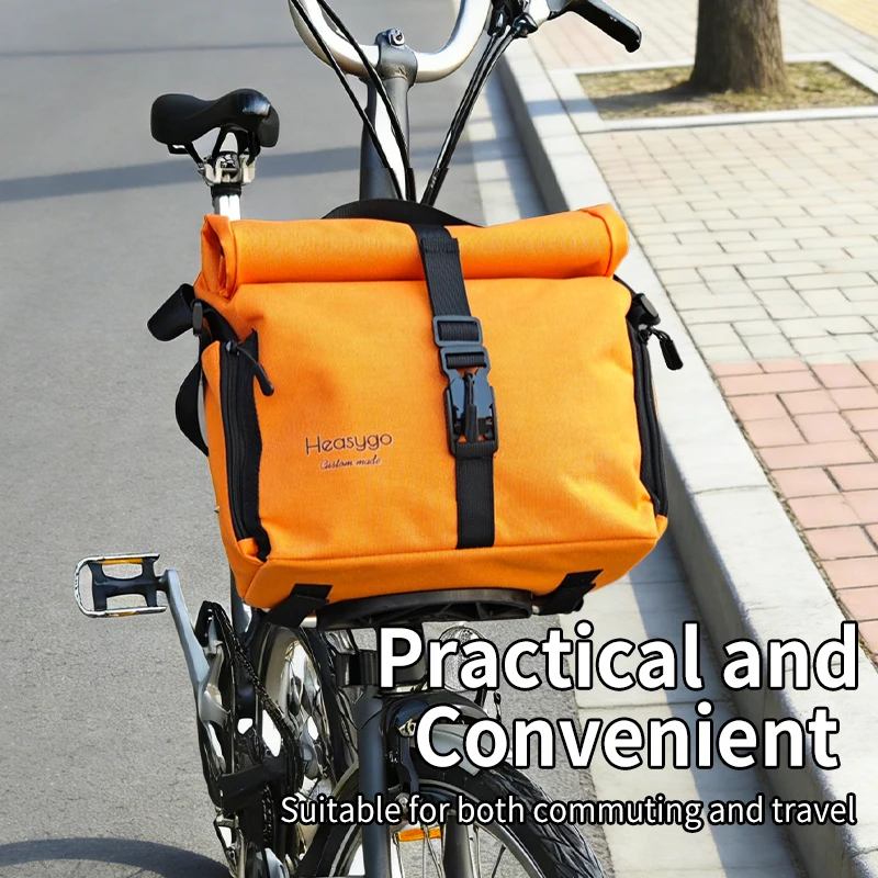 

Heasygo 2517 Bicycle Bag Fit For Brompton Dahon Folding Bike With Pig Nose Waterproof Multifunctional 7-10L Large Capacity Bag