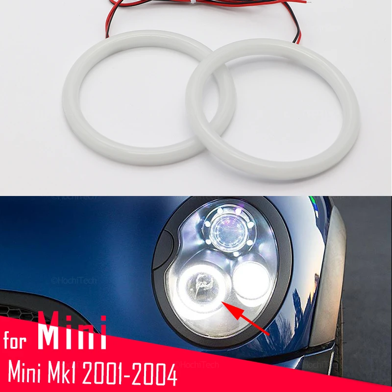 2 Years Warranty Hight Quality LED Angel Eyes Kit Cotton White  Ring for BMW Mini Mk1 R5053 Hatchback 01-04 Car Accessories