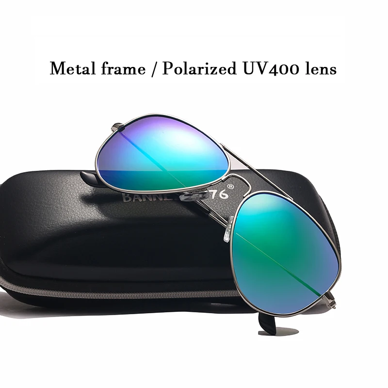 BANNED 1976 Classic HD Polarized Metal Frame Aviation Sunglasses Designer Women Men Feminin Brand Name Oculos Vintage Glasses