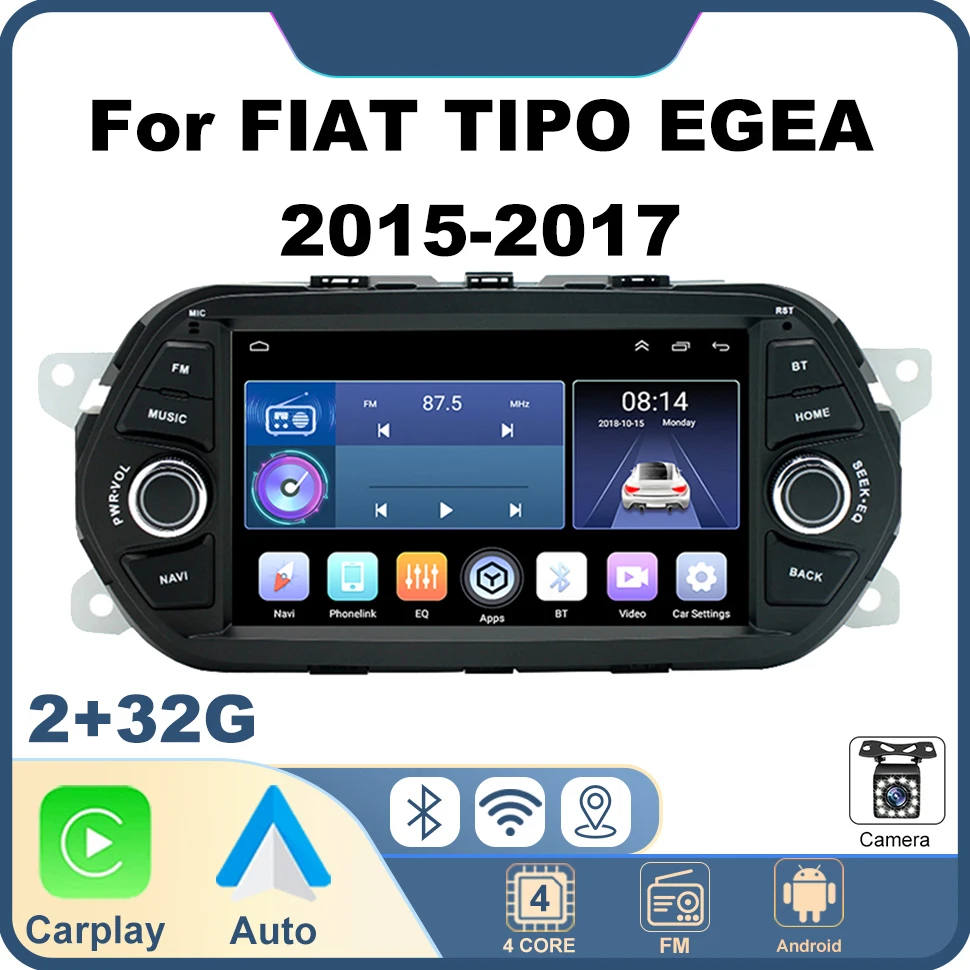 

Беспроводной Carplay Andorid Auto автомобильный радиоприемник мультимедиа для Fiat TIPO EGEA 2015-2017 WIFI BT RDS 2DIN автомобильная интеллектуальная система стерео