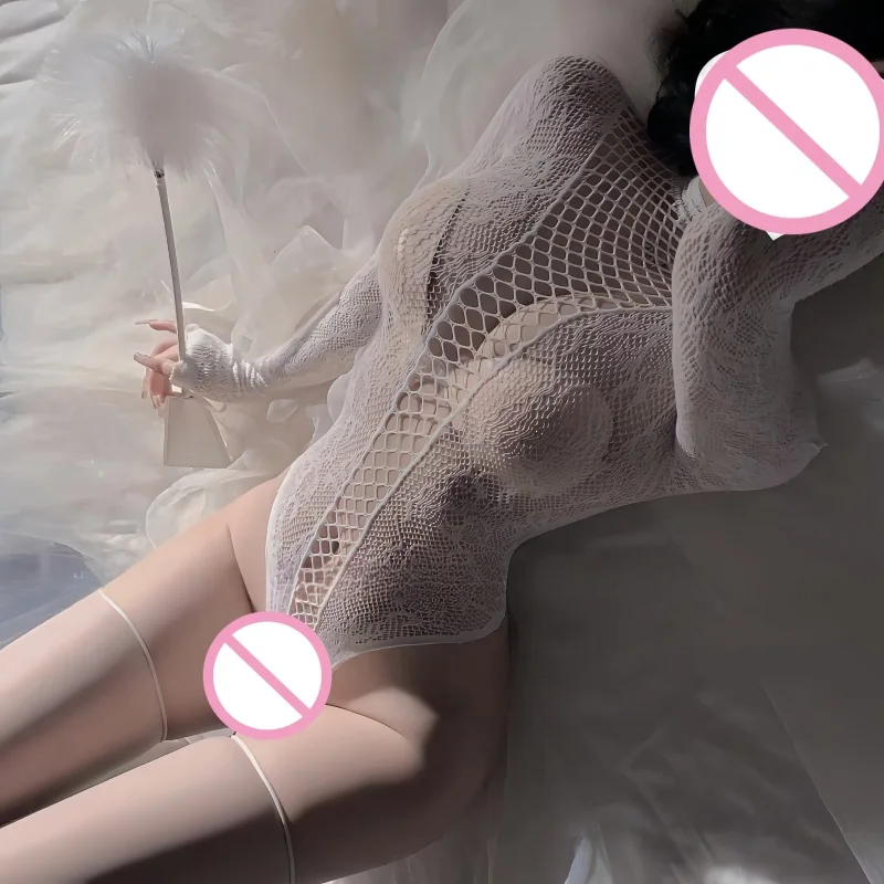 Сексуальное женское белье, боди для женщин, чулки, нижнее белье, сексуальные ажурные полые куклы