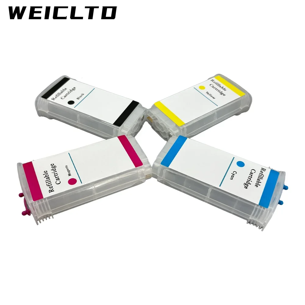 130ML HP 82 HP82 4PC/Set Refill Ink Cartridge with ARC Chip for HP Desngijet 510 Printer with Permanent Chip