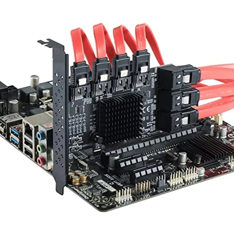 Tarjeta Pcie Sata 3,0 de 6gbps, 6/10 puertos, compatible con 10 dispositivos Sata 3,0, convertidor de adaptador incorporado de escritorio