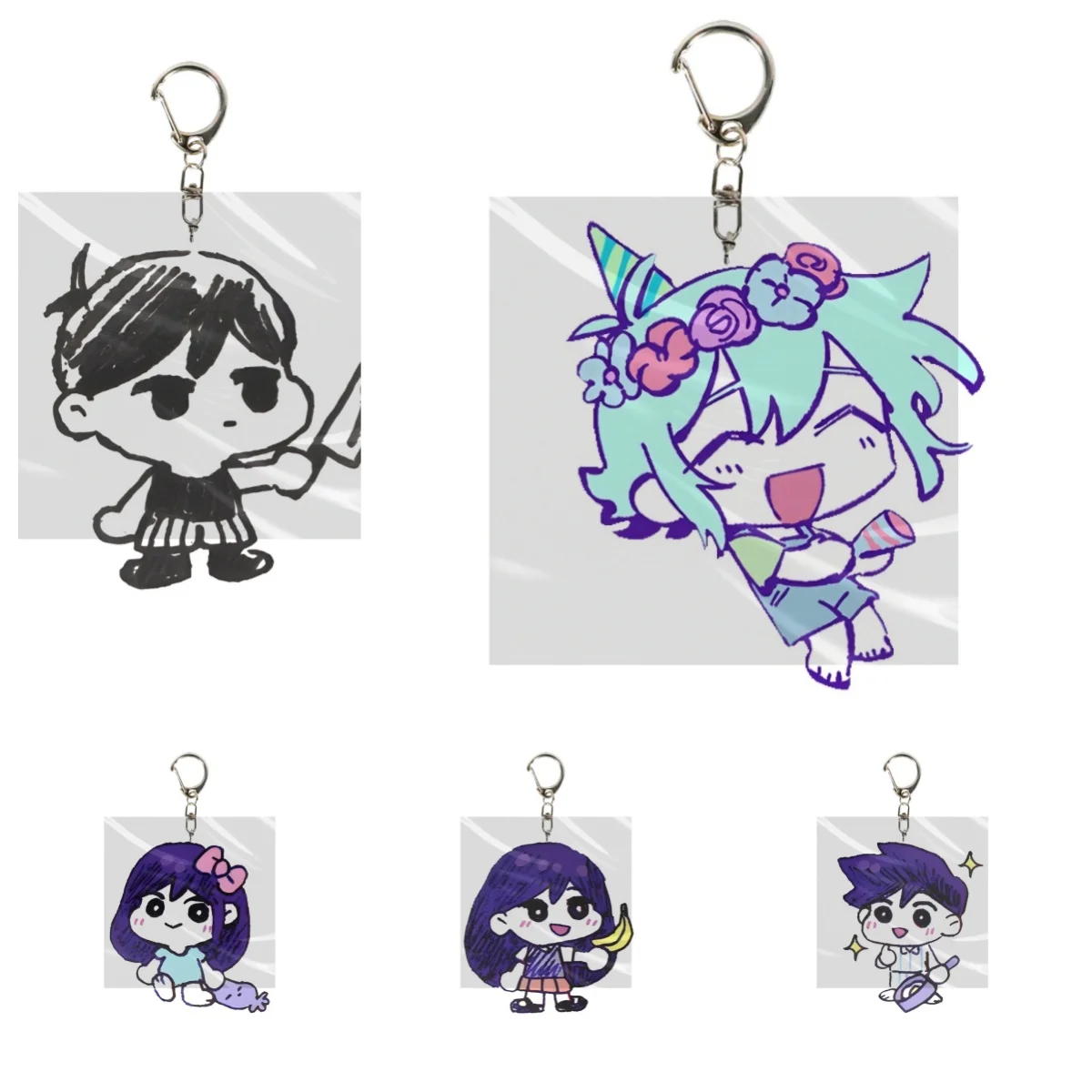 

6CM HOT Anime omori Acrylic Keychain Model Cosplay Characters Ornament Accessories Goods Christmas Collection Gifts