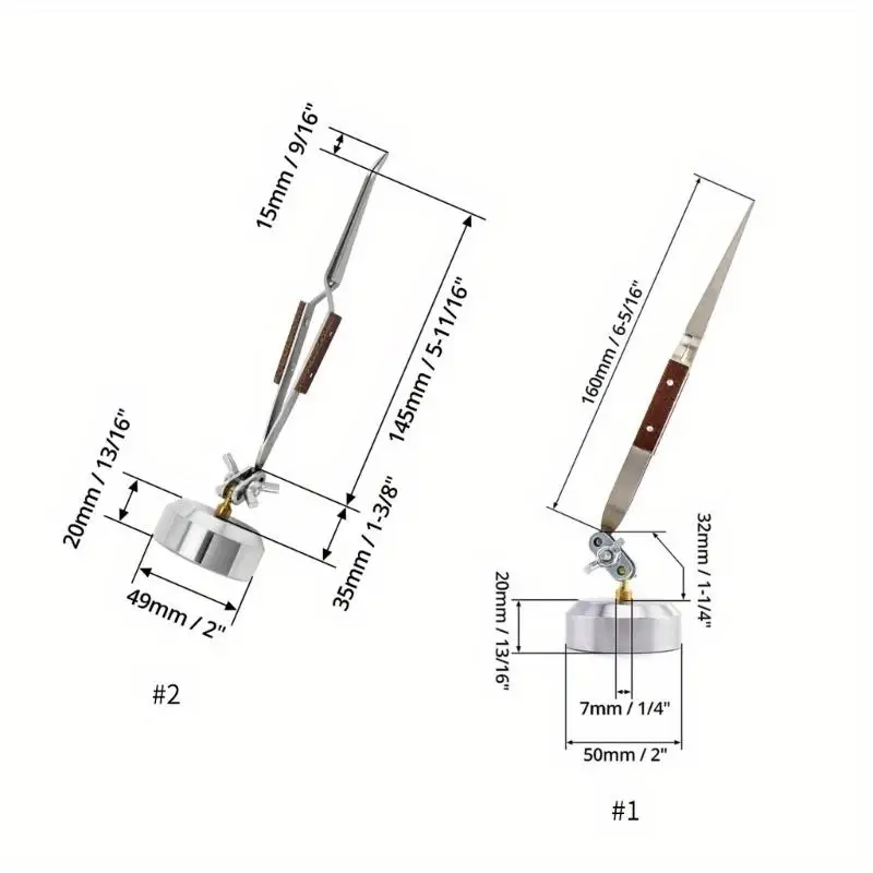 Soldering Tool Third Hand with Tweezer Jewelry Making Repair Hands Free Soldering Tweezers with Base for Holding Bead view 2
