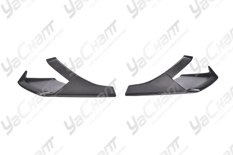 Matte Finish Carbon Fiber MAD Style  Front Bumper Splitter 2pcs Fit For 2014-2016 Huracan LP610-4 Coupe Spyder Front Lip